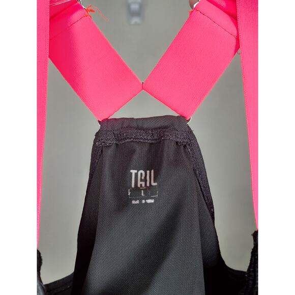 Tail black bra tank top with thick pink straps - large - Picture 2 of 3